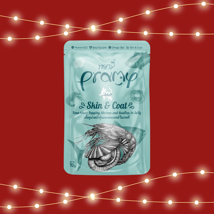 【15%OFF】プラミー ツナ・エビ・ホタテゼリー スキン＆コート 70g×12個入